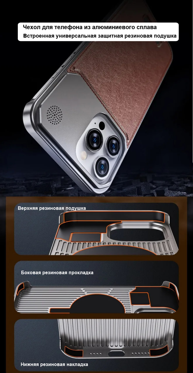 Чехол для iPhone с MagSafe Pro, Pro Max, металлический, алюминиевый купить  по низким ценам в интернет-магазине Uzum (892584)