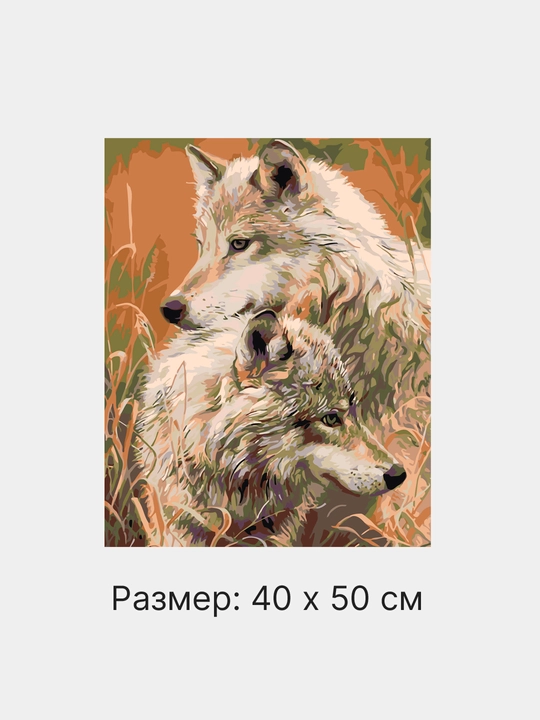 Raqamlar bo'yicha rasm chizish ARTERY Hayvonlar, holstda chizmachilik, 40 * 50 sm