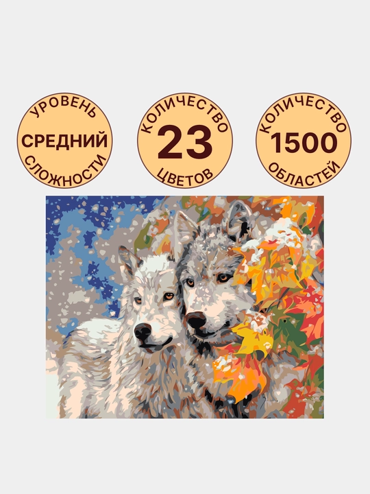 Raqamlar bo'yicha rasm chizish ARTERY Hayvonlar, holstda chizmachilik, 40 * 50 sm