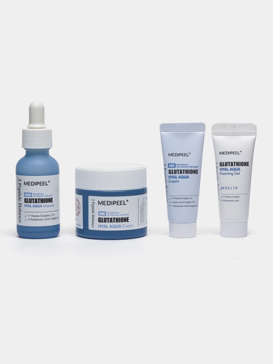 Набор для ухода за лицом, MEDIPEEL+, Glutathione 600, Peptide bor-tox, Glutathione hyal aqua, Algo-tox, Filler-eazy