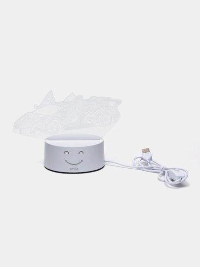 3D светильник, ночник светодиодный LED, USB, 18 видов — SMILEE-3XLRANG-ПРОЗР