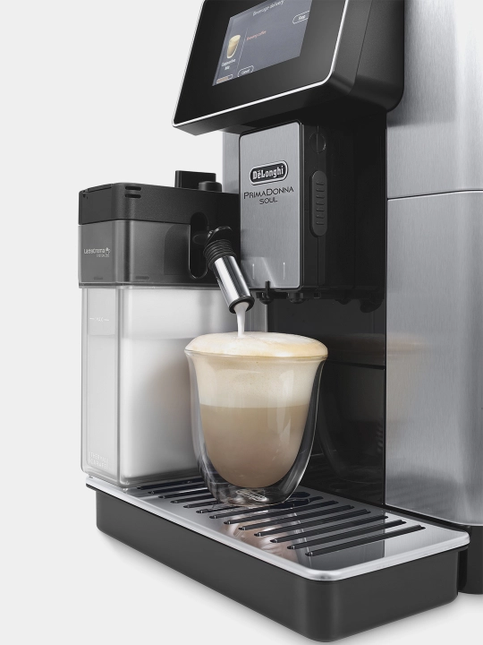 Qahva mashinasi DeLonghi ECAM610.75.MB, Bean Adapt, 4,3″ displey bilan