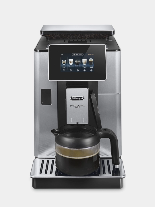 Qahva mashinasi DeLonghi ECAM610.75.MB, Bean Adapt, 4,3″ displey bilan