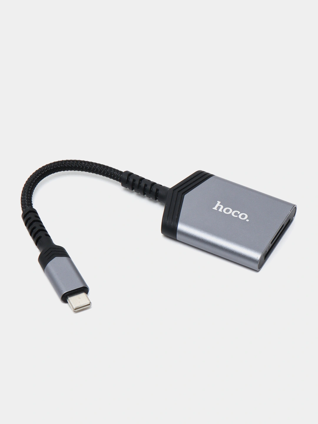 Hoco UA25L Lightning 2 in 1 Card Reader - Gray