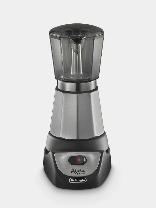 De’Longhi EMKM6.B Alicia Plus elektr geyzerli moka qahva qaynatgichi, 3 yoki 6 finjon