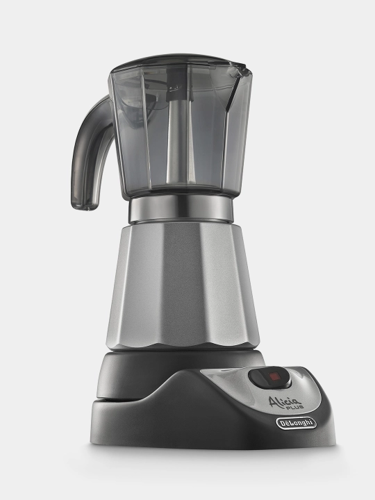 De’Longhi EMKM6.B Alicia Plus elektr geyzerli moka qahva qaynatgichi, 3 yoki 6 finjon