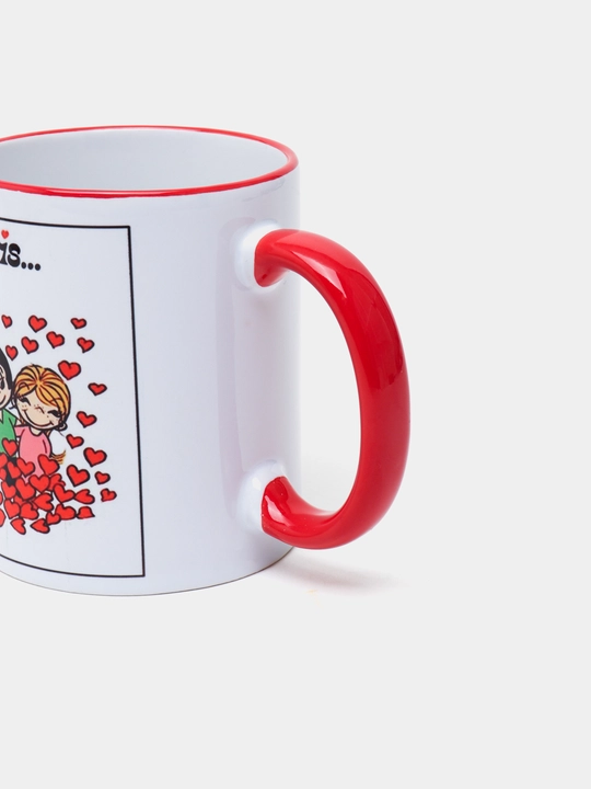 Sevishganlar uchun sovg'a krujkalari "Love is", 330 ml