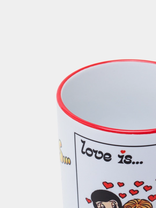 Sevishganlar uchun sovg'a krujkalari "Love is", 330 ml