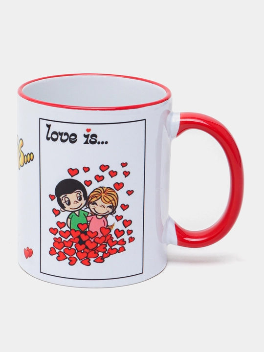 Sevishganlar uchun sovg'a krujkalari "Love is", 330 ml