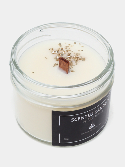 Xushbo'y hidli sham Scented Candle, efir moylari bilan, chirsildoq effekti bilan
