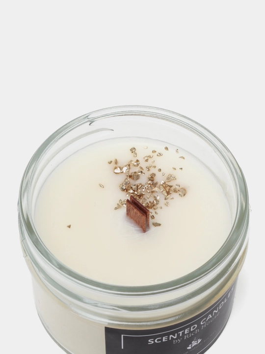 Xushbo'y hidli sham Scented Candle, efir moylari bilan, chirsildoq effekti bilan