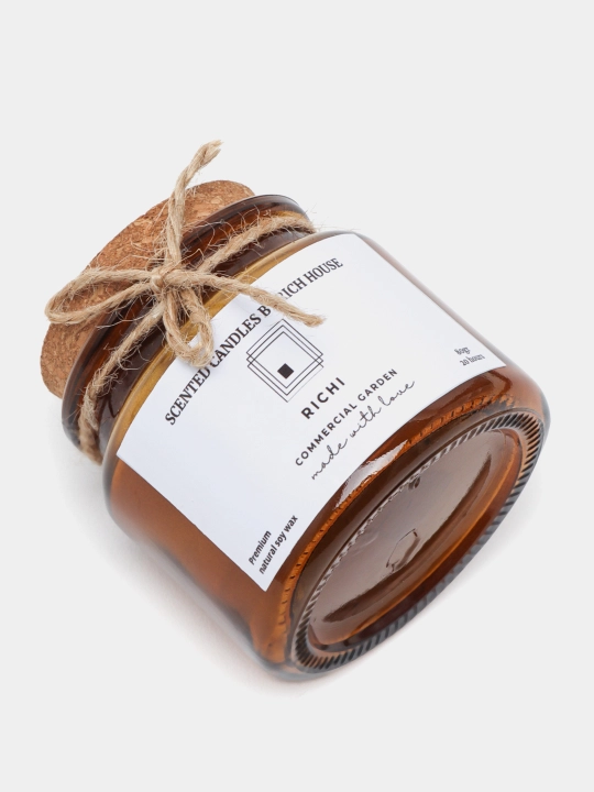 Xushbo'y hidli sham Scented Candle, efir moylari bilan, chirsildoq effekti bilan