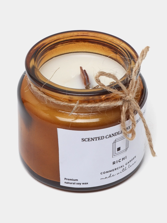 Xushbo'y hidli sham Scented Candle, efir moylari bilan, chirsildoq effekti bilan
