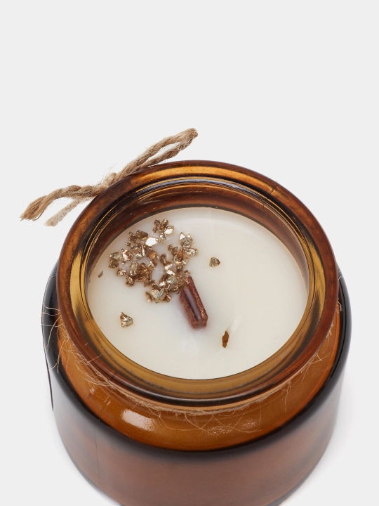 Xushbo'y hidli sham Scented Candle, efir moylari bilan, chirsildoq effekti bilan