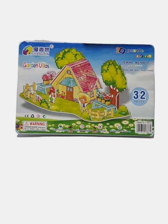 3D конструктор, картонный, дома, головоломка