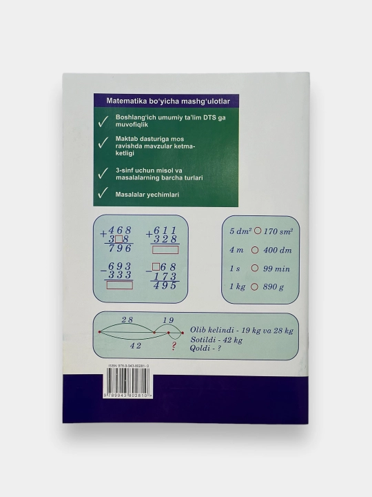 Matematika bo'yicha mashg'ulotlar to'plami 1-2-3-4-sinf
