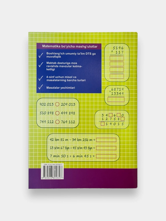 Matematika bo'yicha mashg'ulotlar to'plami 1-2-3-4-sinf