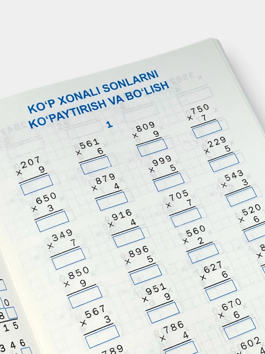Matematika bo'yicha mashg'ulotlar to'plami 1-2-3-4-sinf