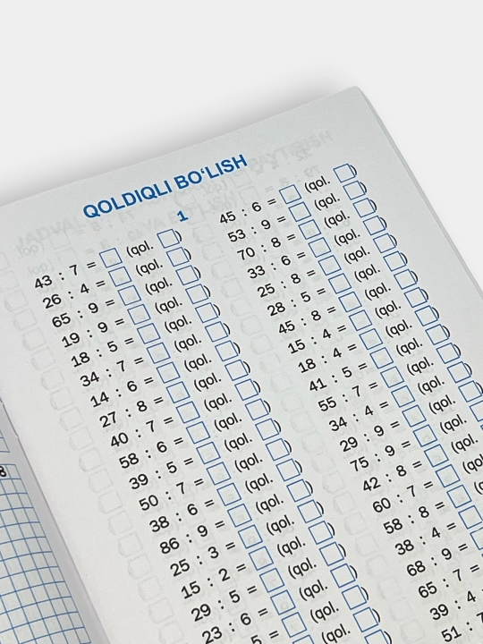 Matematika bo'yicha mashg'ulotlar to'plami 1-2-3-4-sinf