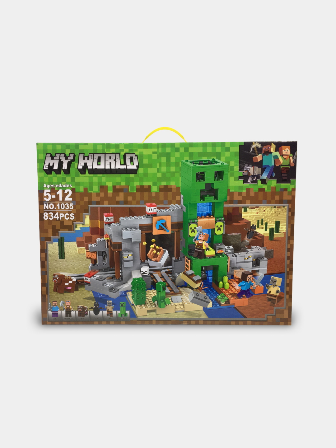 Лего Майнкрафт My World мобы злодеи, герои шахтеры и шахта криппер ...