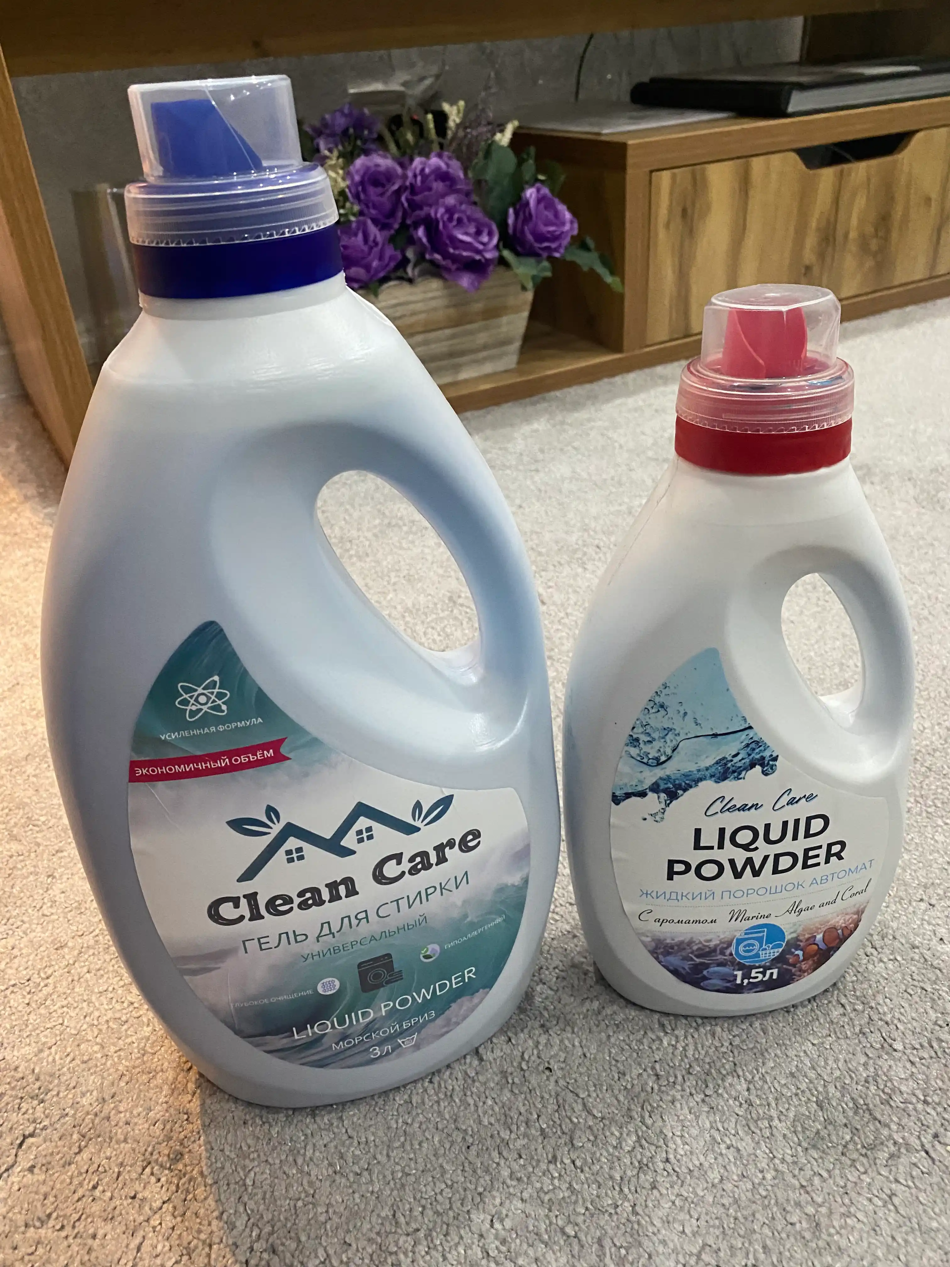 Гель для стирки Clean Care, 3л, универсальный, автомат, жидкий порошок
