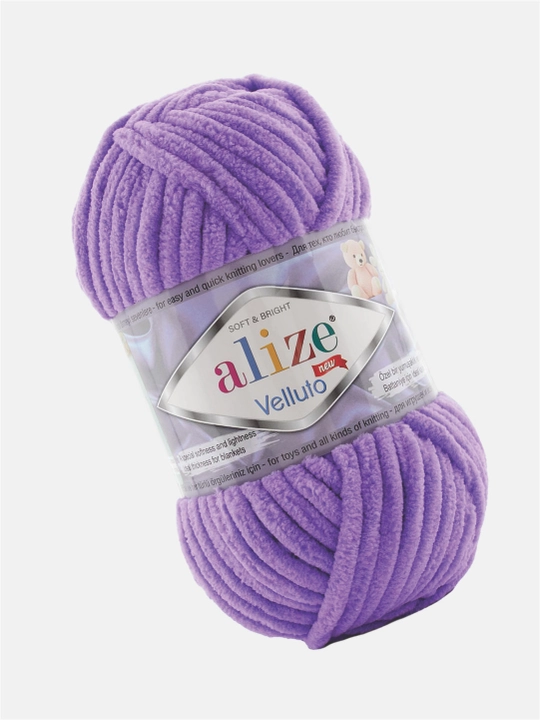 Нить для вязания Alize Velluto, 100% микрополиэстер, 100 гр, 68 метров