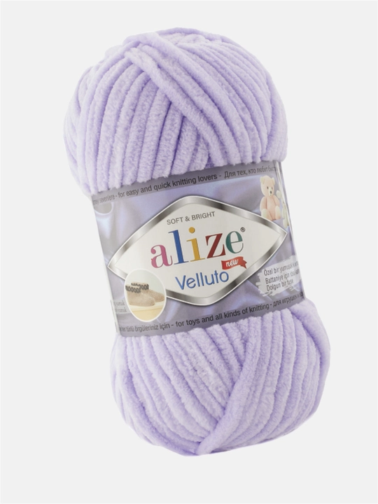 To'qish uchun ip Alize Velluto, 100% мikropoliester, 100 gr, 68 metr