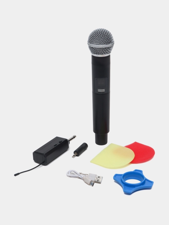 Professional universal simsiz mikrofon karaoke va boshqa kalonkalar uchun +adapter