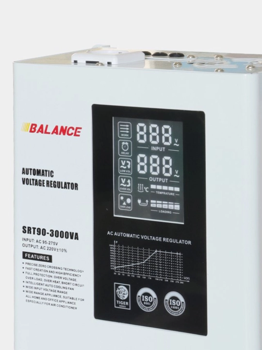 Kuchlanish stabilizatori Balance 3 kVA, releli, 95-275V