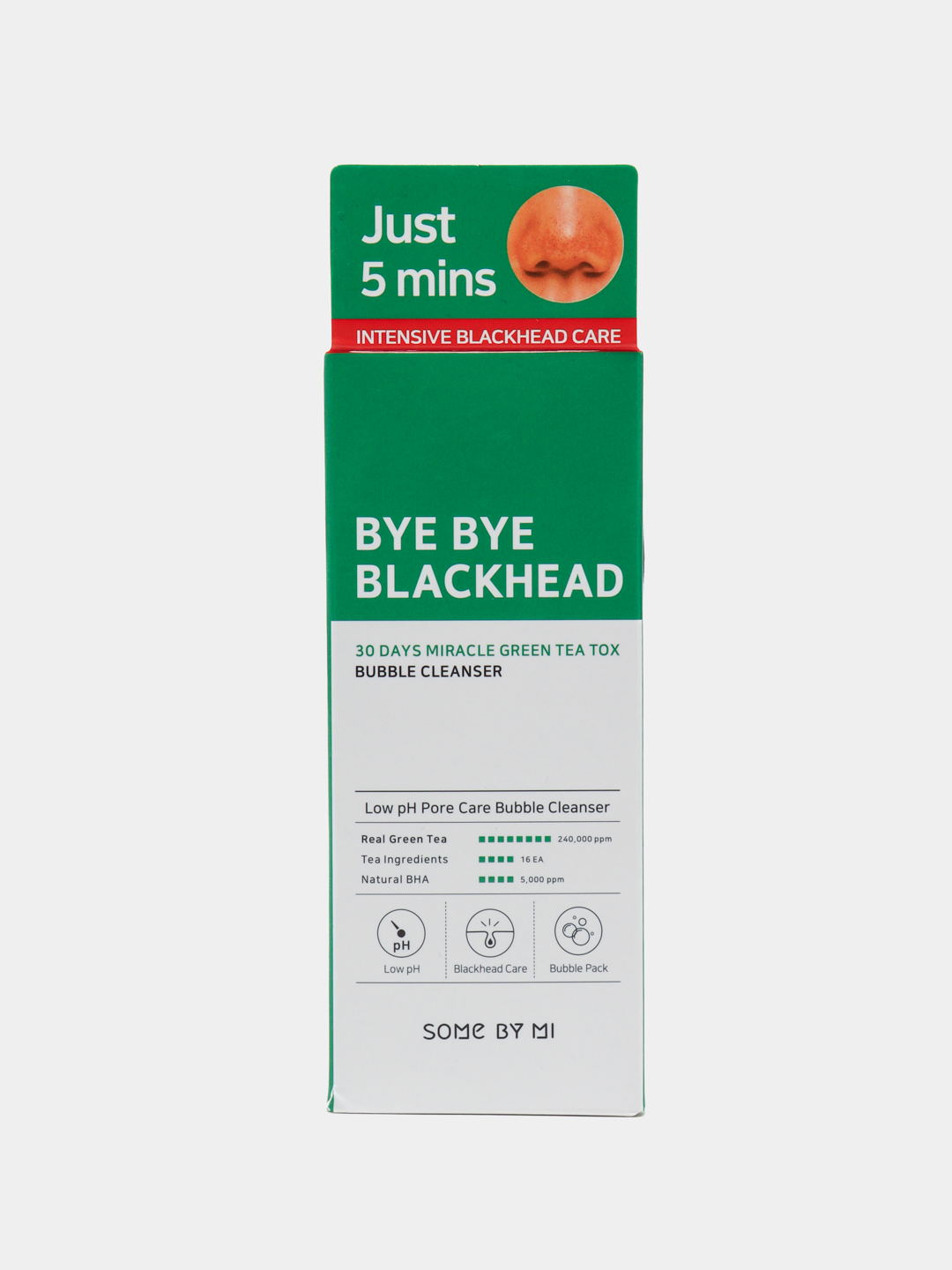 Очищающее средство против черных точек Some By Mi Bye Blackhead Miracle Gren Tea Tox
