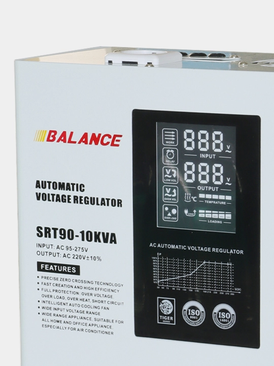 Kuchlanish stabilizatori Balance 10 kVA, releli, 95-275V