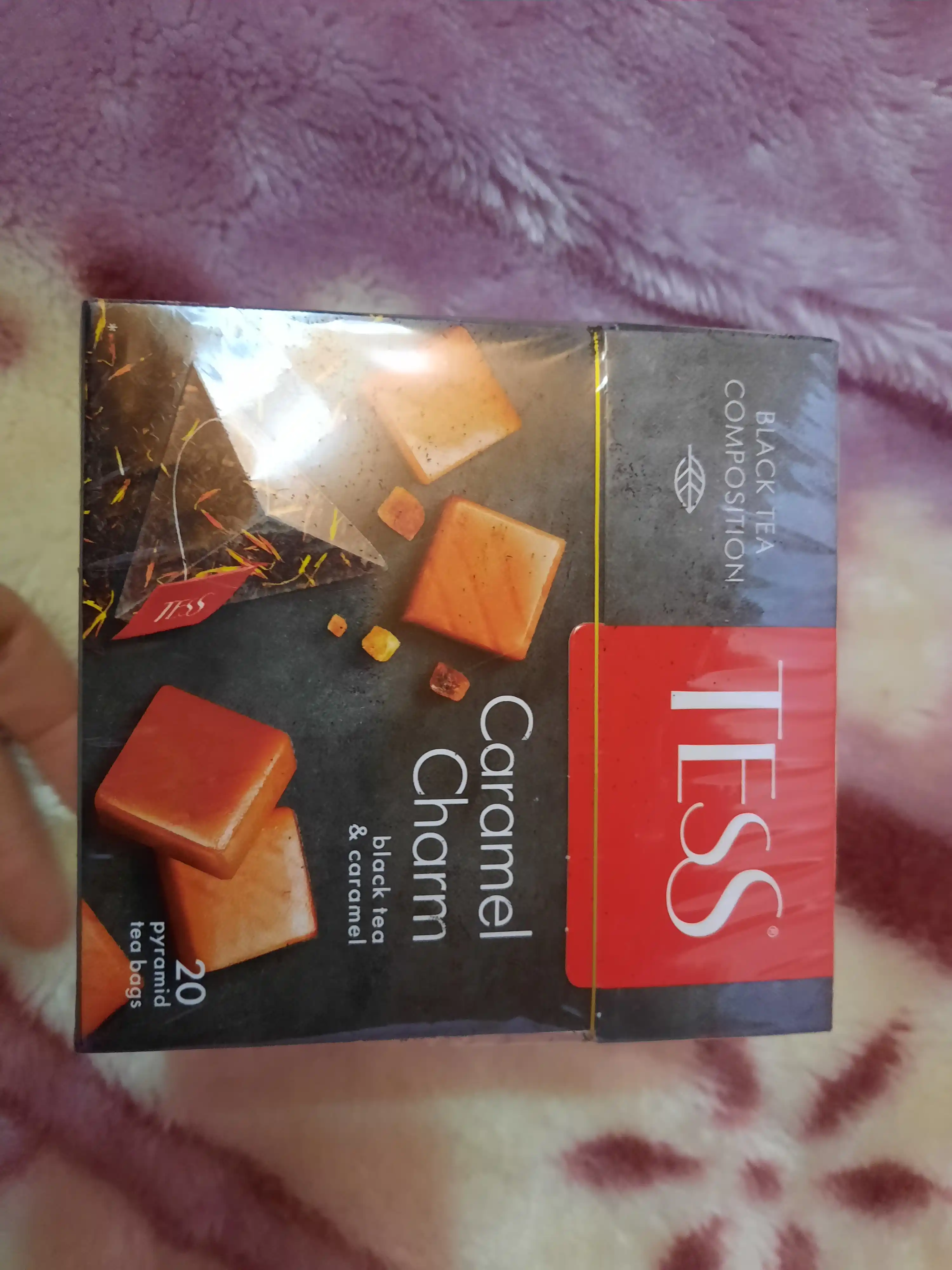 Чёрный чай TESS Caramel Charm, в пирамидках, 1.8 г * 20 шт