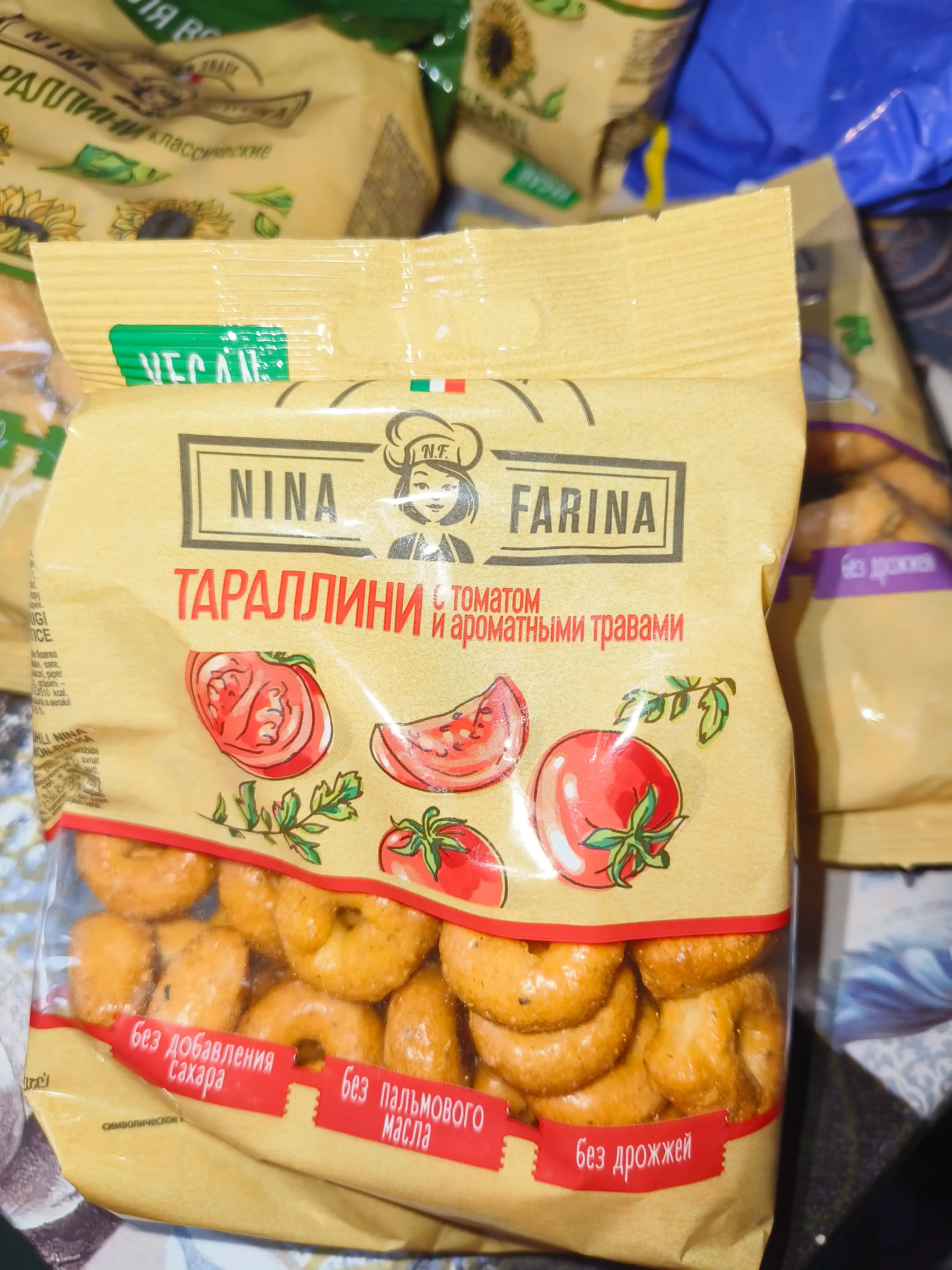 Сушки Тараллини Nina Farina томат с ароматными травами, 180 г
