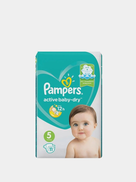 Pampers Active Baby bolalar tagliklari 5 o‘lcham, 11-16 kg, 11 dona