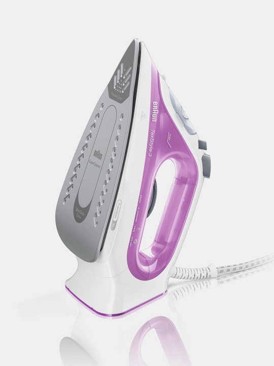 Dazmol Braun SI3030PU TexStyle 3, bug'li, 2300 Vt, keramik taglik, 140 g/min bug'