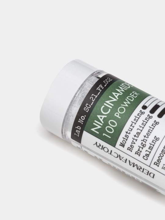 100% niatsinamidli yengillashtiruvchi qoshimcha-upa DERMA FACTORY Niacinamide 100 Powder, 9 g