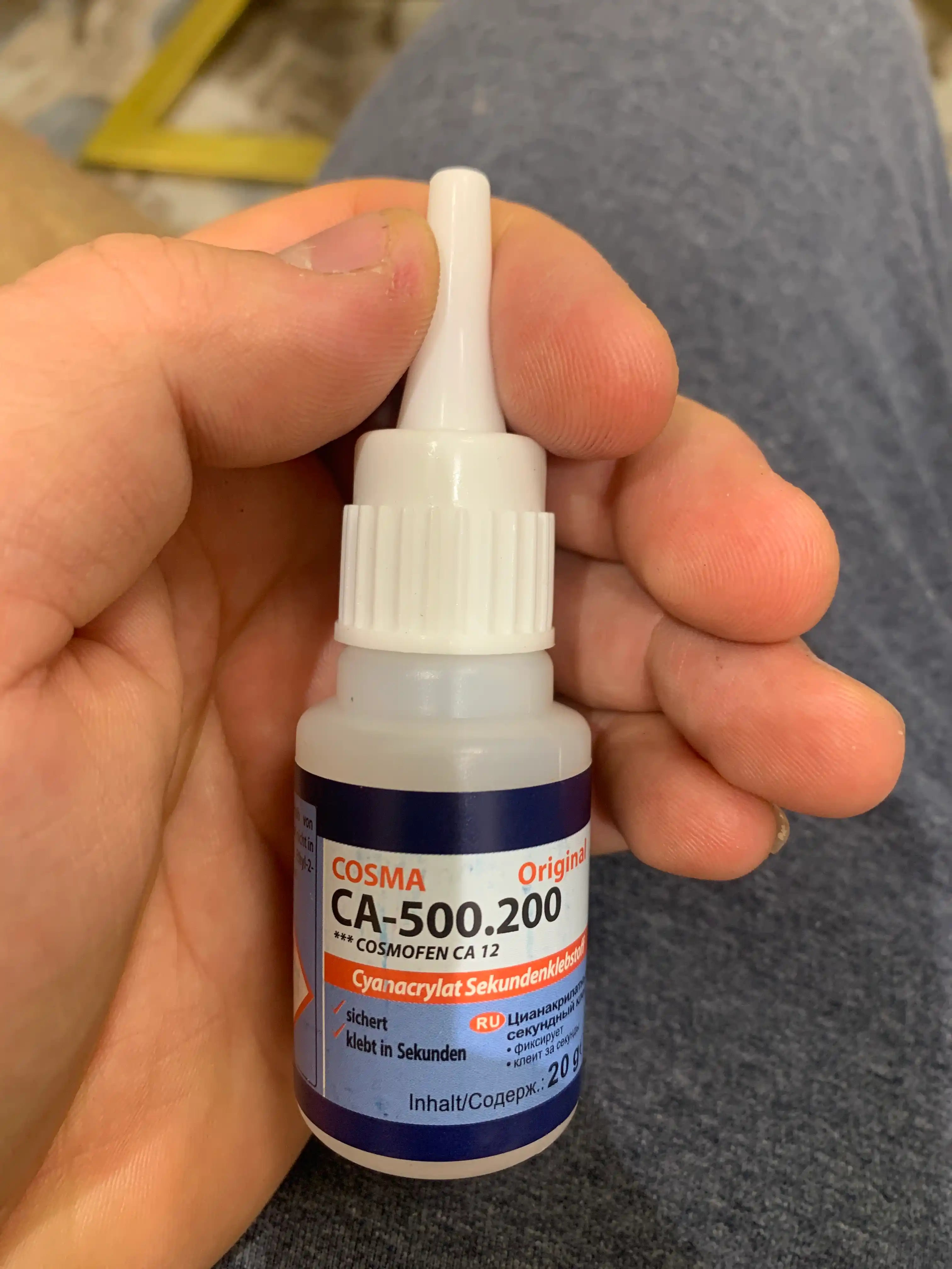 Суперклей Cosmofen Сa-12 секундный Цианоакрилатный клей, 20 г