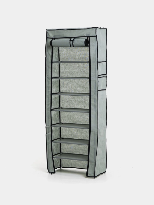 Тканевый органайзер шкаф для одежды, разборный, каркасный, 8 этажный - 