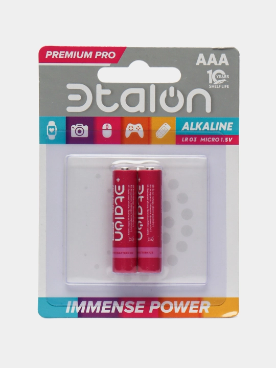 Батарейки Эtalon Alkaline Premium Pro Lr03 AAA 2*BL