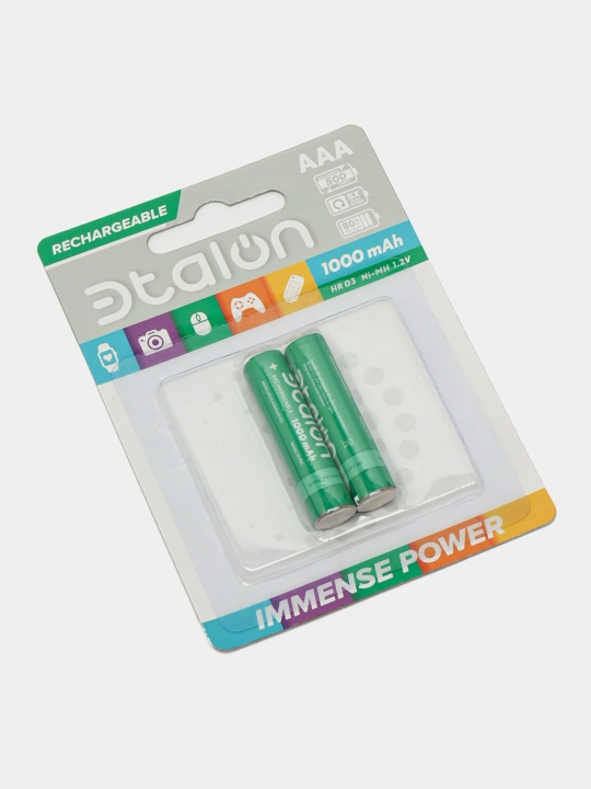 Akkumulyatorlar batareyalar Etalon (Эталон) AAA 2*BL (HR03) 1000 mAh, 2 dona. Pult, mishka