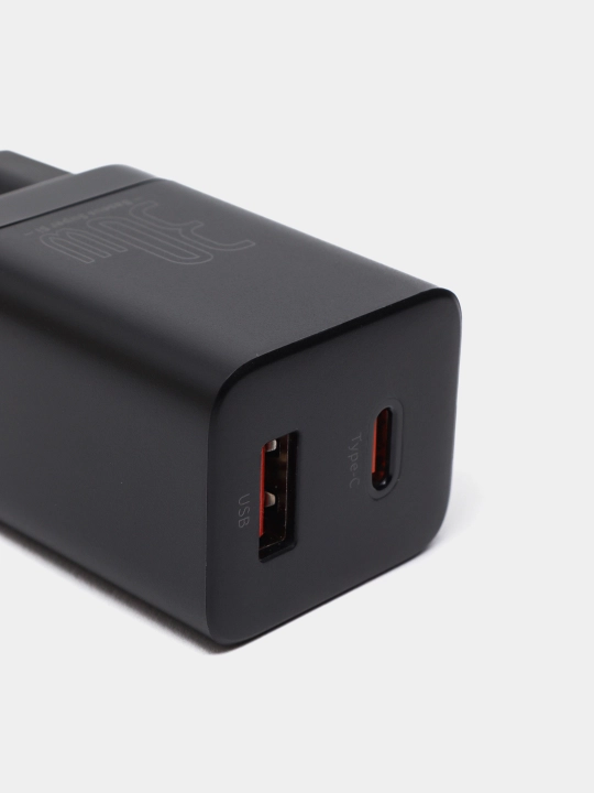 Сетевое зарядное устройство Baseus Super Si Pro Quick Charger USB + Type-C C+U 30W EU