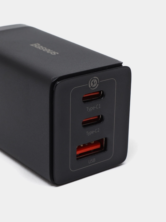 Сетевое зарядное устройство Baseus GaN5 Pro Fast Charger 2C+U 65 Вт EU 1 м с кабелем