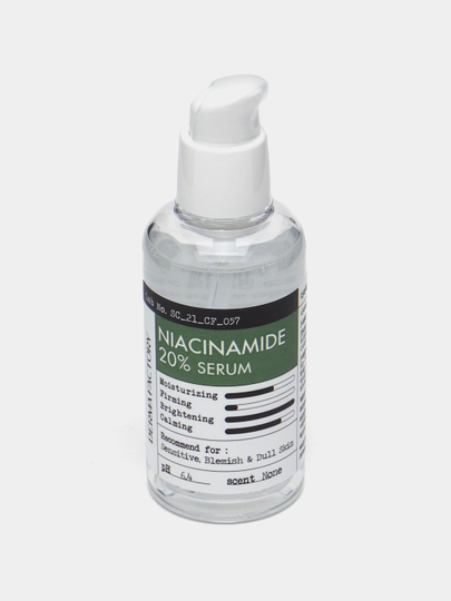 Успокаивающая сыворотка С 20% ниацинамидом DERMA FACTORY Niacinamide 20% Serum, 80 мл
