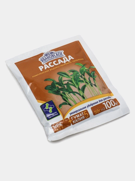 Rassada, ko'chatlar uchun o'g'it, Suvda eriydigan ko'mpleks o'g'it, 50 g
