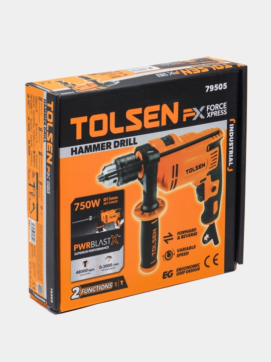 Drel zarbali Tolsen, 13 mm, 750W