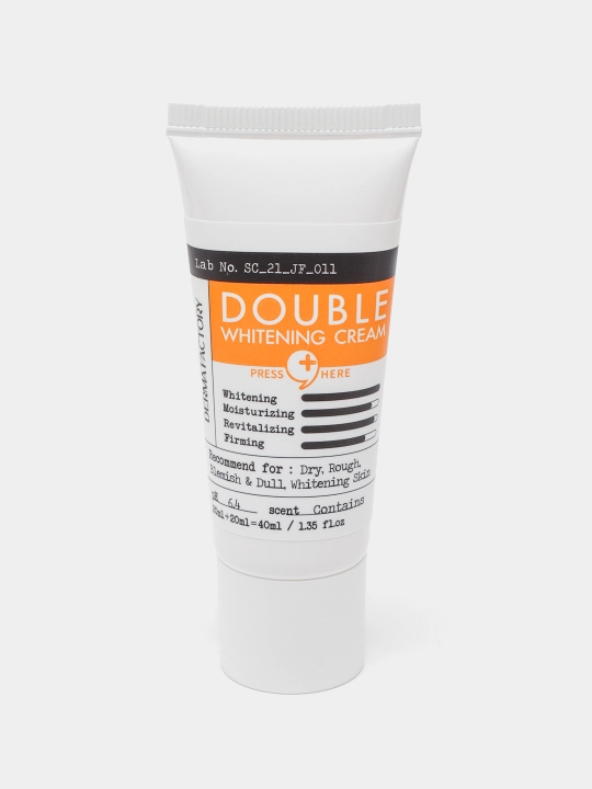 Крем для лица осветляющий Derma Factory Double Whitening Cream, с двойным составом, 40 мл - 