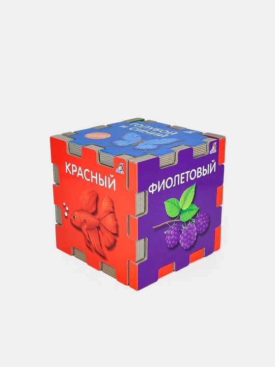Книга для детей, познавательная книжка-кубик, 6 в 1, для развития ребенка