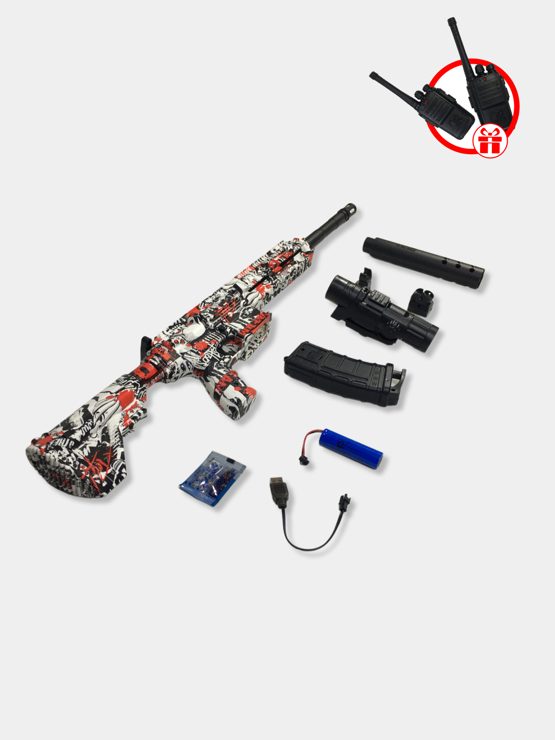 Игрушечный автомат Орбиган AK-47, M416, стреляет гидрогелевыми шариками ...