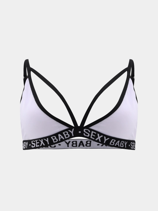 Ayollar ichki kiyim to'plami: sport uslubidagi suyaksiz top va string trusik, S–3XL