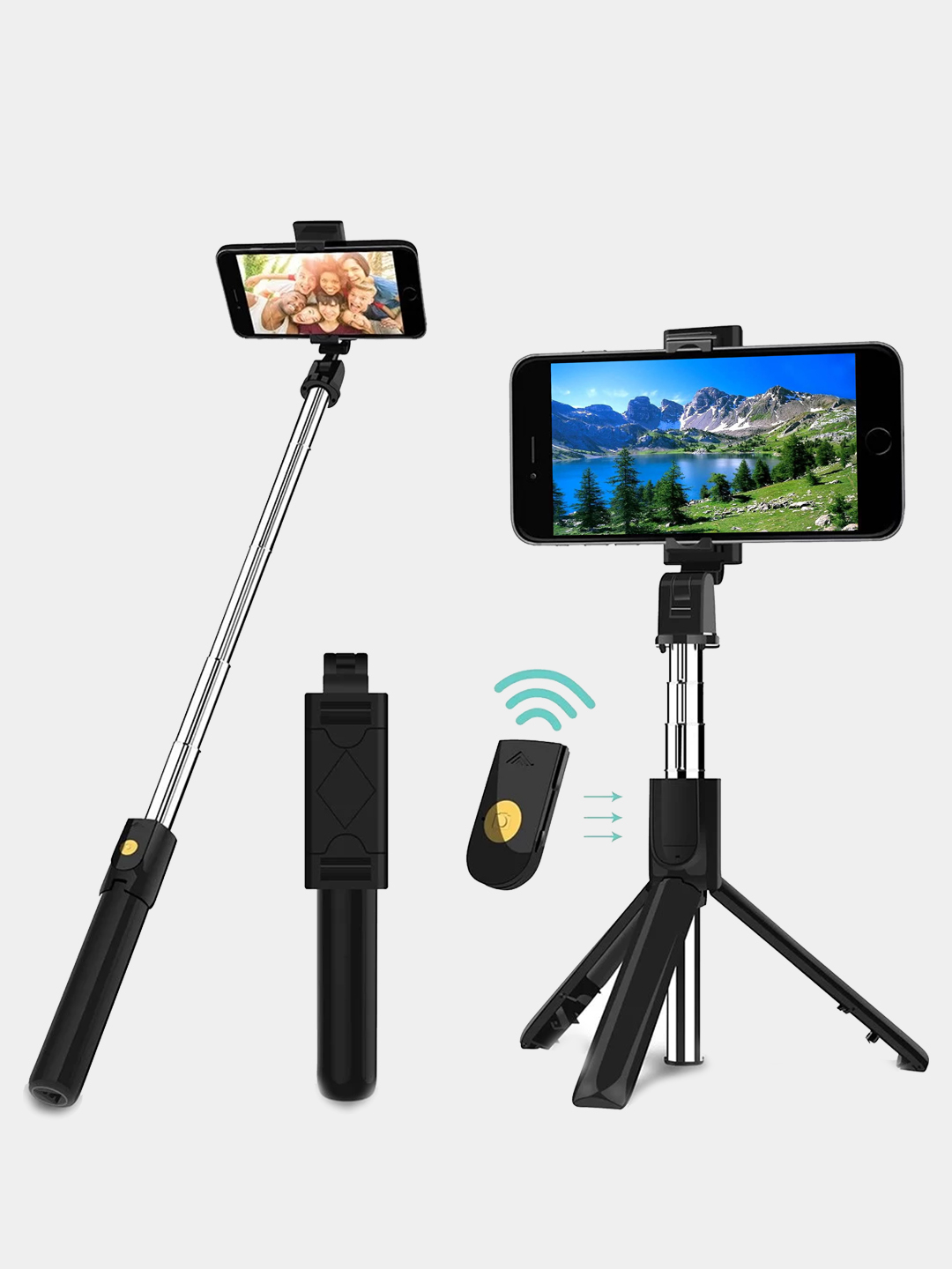 Селфи палка со светодиодом Borofone Selfie Stick, с пультом купить по  низким ценам в интернет-магазине Uzum (906075)